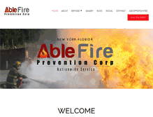 Tablet Screenshot of ablefireprevention.com